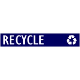 Outdoor Recycling Decal for GeoCube Recycling Receptacle - White on Clear, “RECYCLE”
